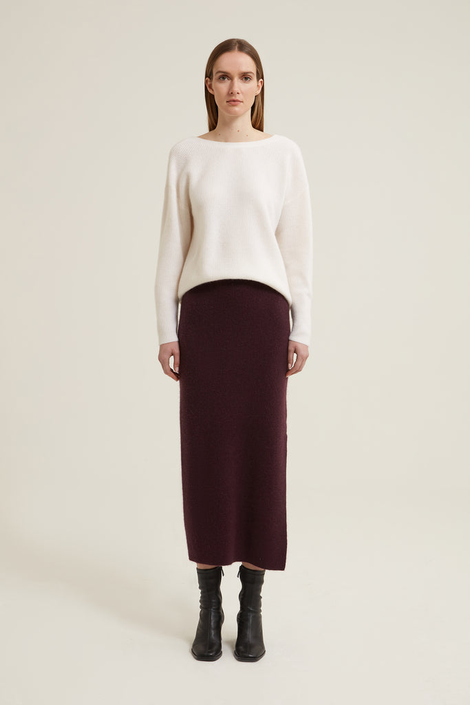 Aditti Ribbed Cashmere Skirt